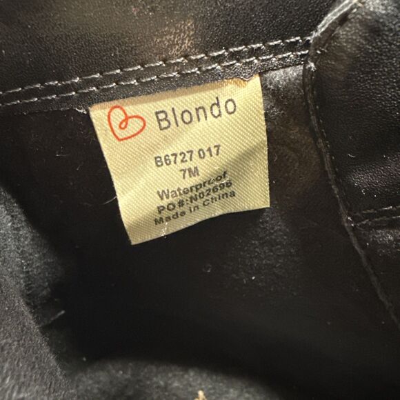 Blondo Boots Camila Women Ankle Waterproof Black Zip Buckles Zip Black Size 7 M - Picture 9 of 15